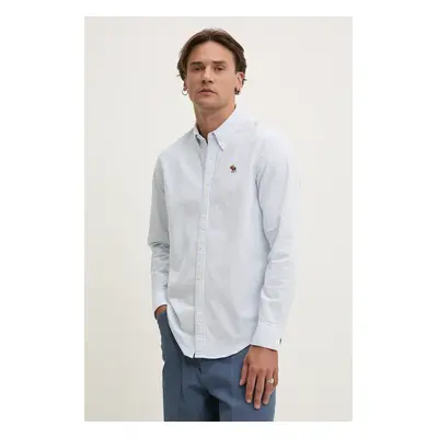 Košile Abercrombie & Fitch pánská, modrá barva, regular, s límečkem button-down, KI125-4285