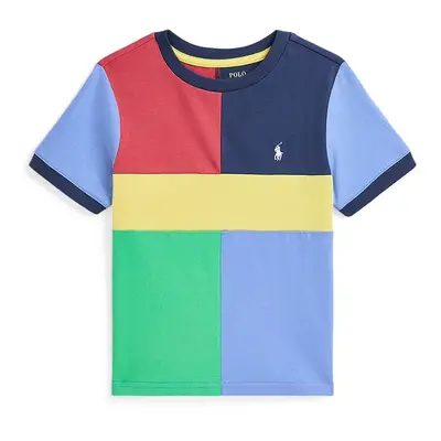 Dětské bavlněné tričko Polo Ralph Lauren modrá barva, 322964075001