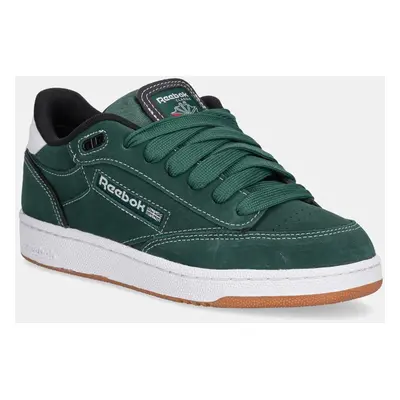 Semišové sneakers boty Reebok Classic CLUB C BULC CLN zelená barva, 100209035