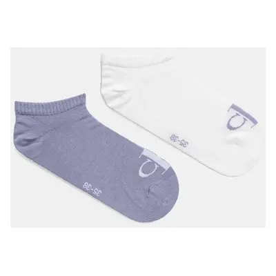 Ponožky Calvin Klein Jeans 2-pack dámské, fialová barva, 701228815