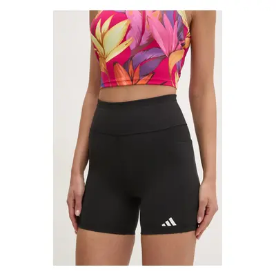 Běžecké šortky adidas Performance Own The Run černá barva, high waist, IS9919