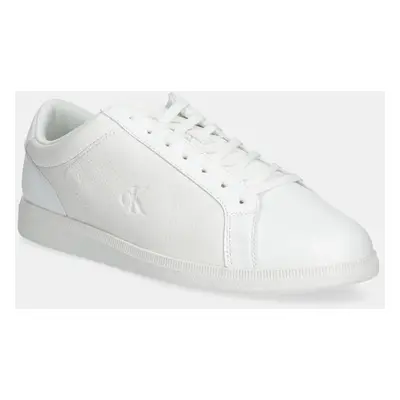 Sneakers boty Calvin Klein Jeans LOW PROFILE CUPSOLE CM bílá barva, YM0YM01190