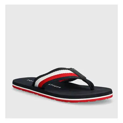 Žabky Tommy Hilfiger COPRORATE HILFIGER BEACH SANDAL pánské, tmavomodrá barva, FM0FM05094