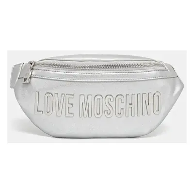 Ledvinka Love Moschino stříbrná barva, JC4195PP1