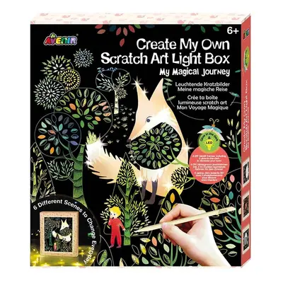 Sada DIY - svítící krabička Graine Creative Scratch Art Light Box Magic Journey