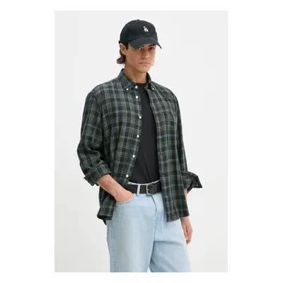 Bavlněná košile Marc O'Polo modrá barva, regular, s límečkem button-down, 429730542058