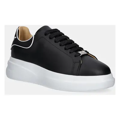 Kožené sneakers boty Philipp Plein Lo-Top černá barva, USC0599 PLE005N 02