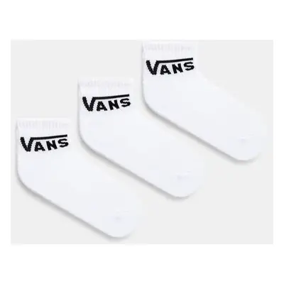 Dětské ponožky Vans CLASSIC HALF CREW 3-pack bílá barva, VN000J5BWHT1