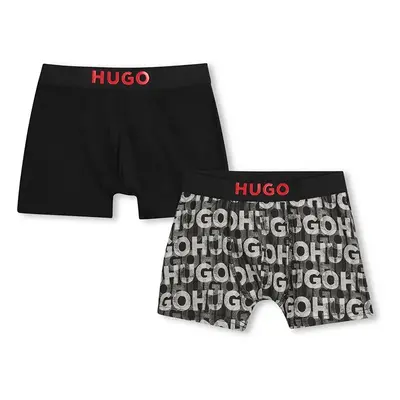 Dětské boxerky HUGO 2-pack černá barva, G00326