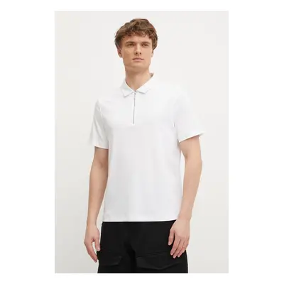 Bavlněné polo tričko Michael Kors bílá barva, CR552FRC93