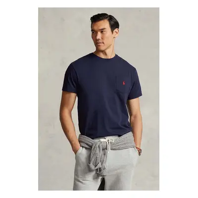 Bavlněné tričko Polo Ralph Lauren tmavomodrá barva, 710707095