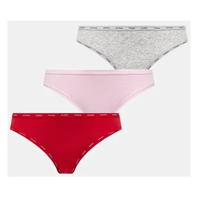 Tanga Guess 3-pack červená barva