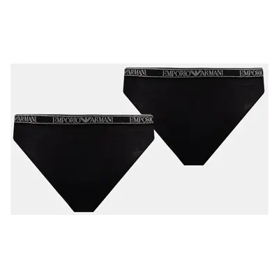 Kalhotky Emporio Armani Underwear 2-pack černá barva, EW000403 AF10889