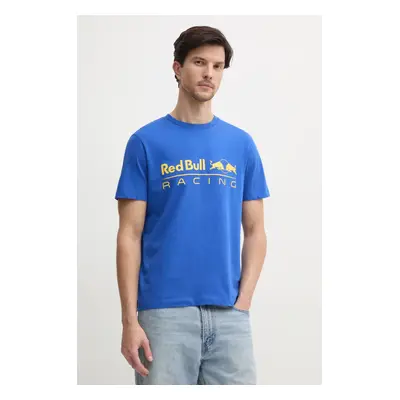 Bavlněné tričko Red Bull Racing x Pepe Jeans LOGO TEE fialová barva, s potiskem, RM500016