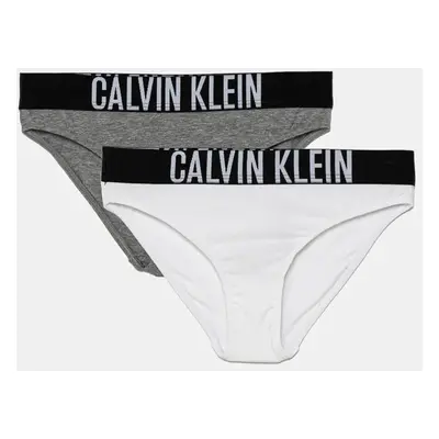 Dětské kalhotky Calvin Klein Underwear 2-pack šedá barva, G80G800729