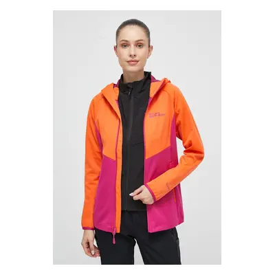 Outdoorová bunda Jack Wolfskin Go Hike Softshell oranžová barva