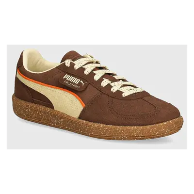 Semišové sneakers boty Puma Palermo Cannoli hnědá barva, 398382