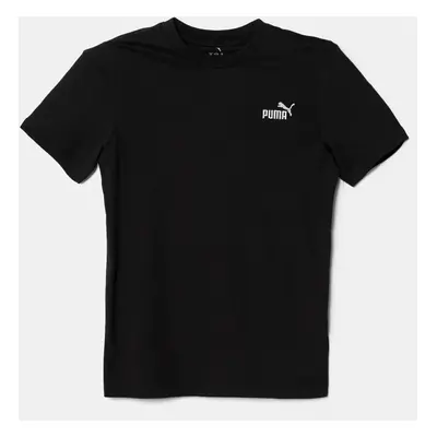 Dětské bavlněné tričko Puma ESS 2 COLOR Small No. 1 Logo Tee černá barva, s aplikací, 685779