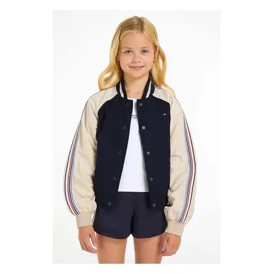 Dětská bomber bunda Tommy Hilfiger černá barva