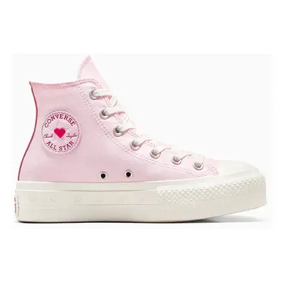 Kecky Converse Chuck Taylor All Star Lift Valentine's Day růžová barva, A13652C