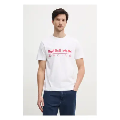 Bavlněné tričko Red Bull Racing x Pepe Jeans LOGO TEE bílá barva, s potiskem, RM500016