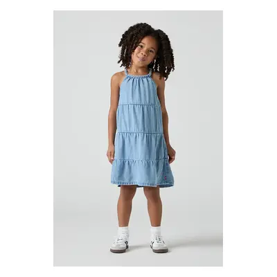 Šaty Levi's HALTER TIERED DRESS modrá barva, mini, 3EM228