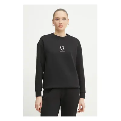 Mikina Armani Exchange dámská, černá barva, s aplikací, XW000821 AF10818