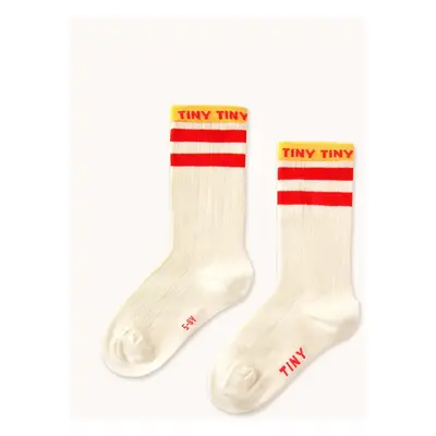 Dětské ponožky Tinycottons TINY MEDIUM HEIGHT SOCKS oranžová barva, SS25-457