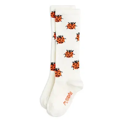 Dětské ponožky Mini Rodini Ladybugs bílá barva, 2526011310