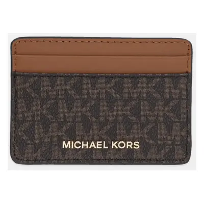 Pouzdro na karty MICHAEL Michael Kors hnědá barva, 32F1GJ6D0B