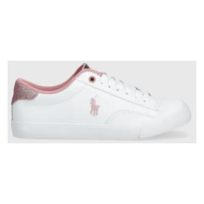 Dětské sneakers boty Polo Ralph Lauren bílá barva