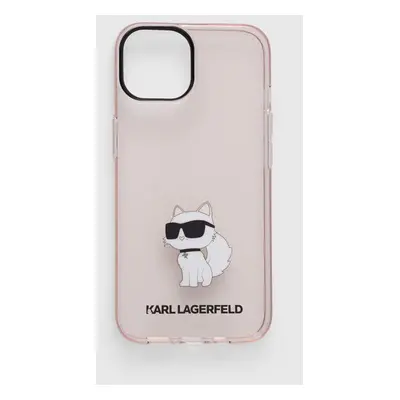 Obal na telefon Karl Lagerfeld iPhone 14 6,1'' růžová barva