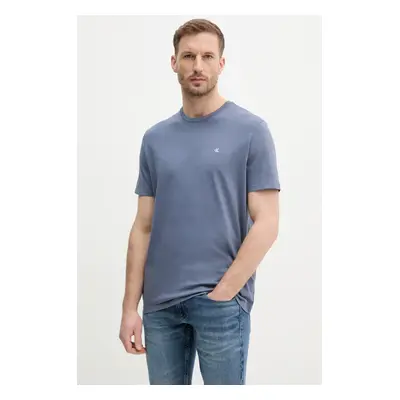 Bavlněné tričko Calvin Klein Jeans modrá barva, LV040HM265