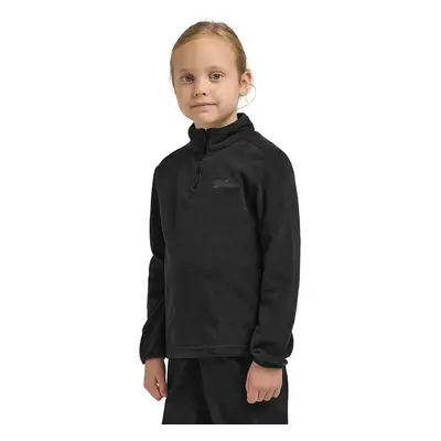 Dětská fleecová mikina Jack Wolfskin TAUNUS HALFZIP K černá barva, 1605555