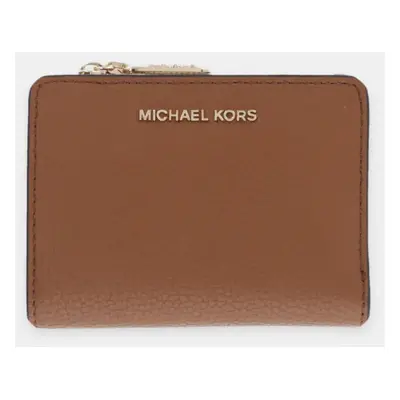 Kožená peněženka MICHAEL Michael Kors hnědá barva, 32S4G8ED7L