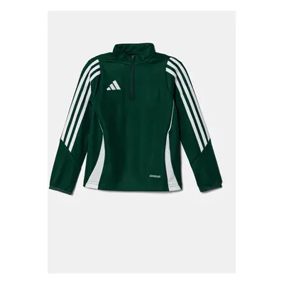 Dětská mikina adidas Performance zelená barva, s aplikací, IR9362