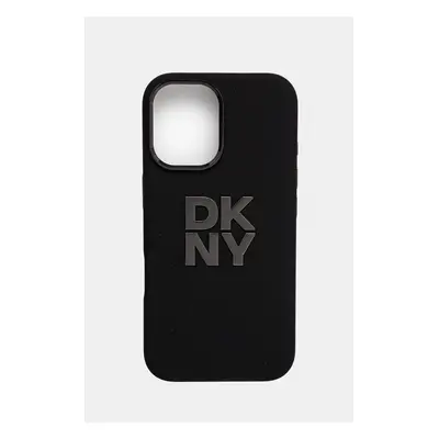 Obal na telefon Dkny iPhone 16 6.1 černá barva, DKHCP16SSMCBSK