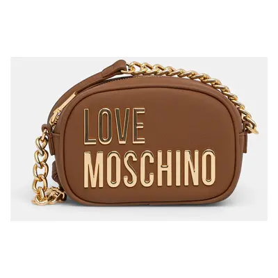 Kabelka Love Moschino hnědá barva, JC4026PP1