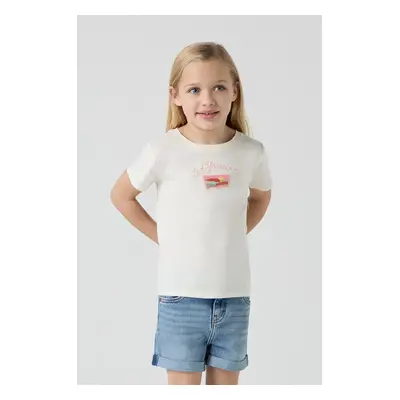 Dětské tričko Levi's SS DESERT BATWING TEE béžová barva, 3EM161