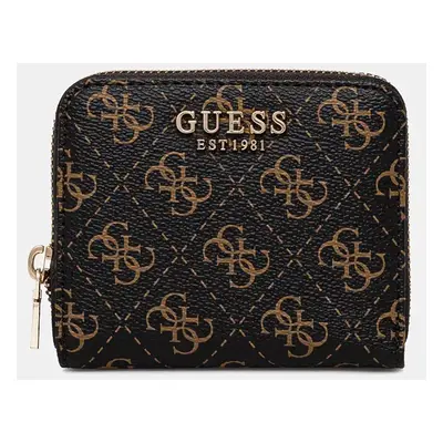 Peněženka Guess LAUREL hnědá barva, SWQE85 00137