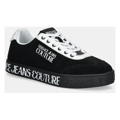 Semišové sneakers boty Versace Jeans Couture černá barva, 78YA3SK6 ZPB02 899