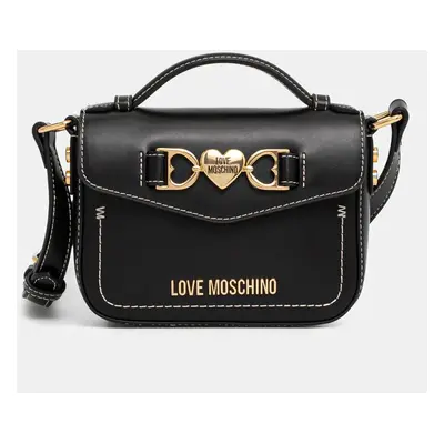 Kožená kabelka Love Moschino černá barva, JC4063PP1