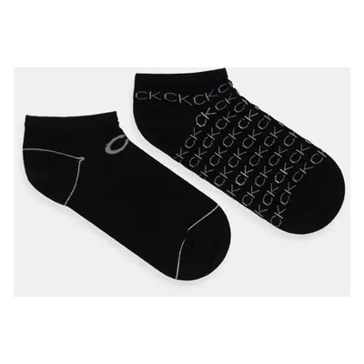 Ponožky Calvin Klein (2-pack) dámské, černá barva, 701218779