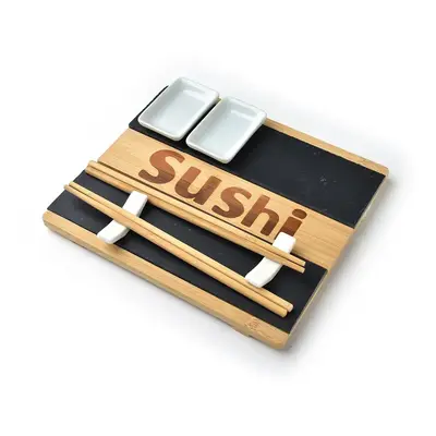 Sushi set pro 2 osoby Affek Design Sushi hnědá barva