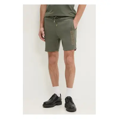 Kraťasy Alpha Industries Alpha PP Short pánské, zelená barva, 146365