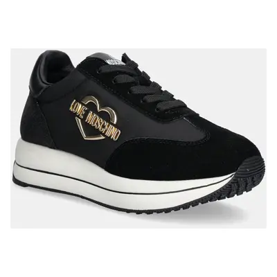 Sneakers boty Love Moschino černá barva, JA15074G1MINA00A