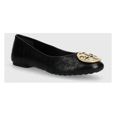 Kožené baleríny Tory Burch Claire Quilted Ballet černá barva, 155325.006