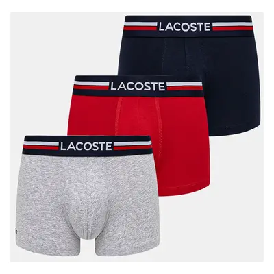 Boxerky Lacoste 3-pack pánské, tmavomodrá barva, 5H2390