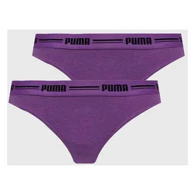 Tanga Puma 2-pack fialová barva, 907854