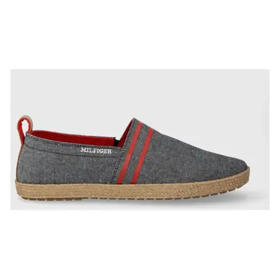 Espadrilky Tommy Hilfiger ESPADRILLE C CHAMBRAY tmavomodrá barva, FM0FM04982